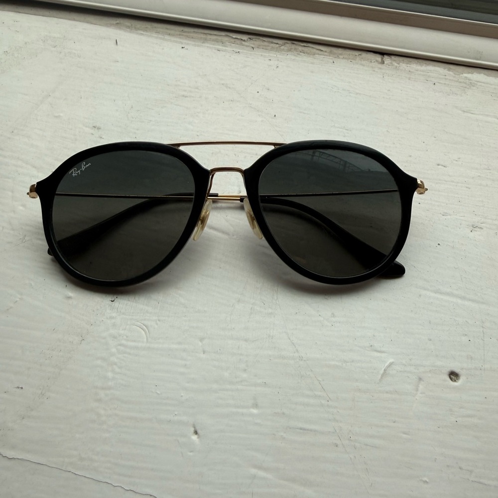Ray-Ban Black and Gold Sunglasses